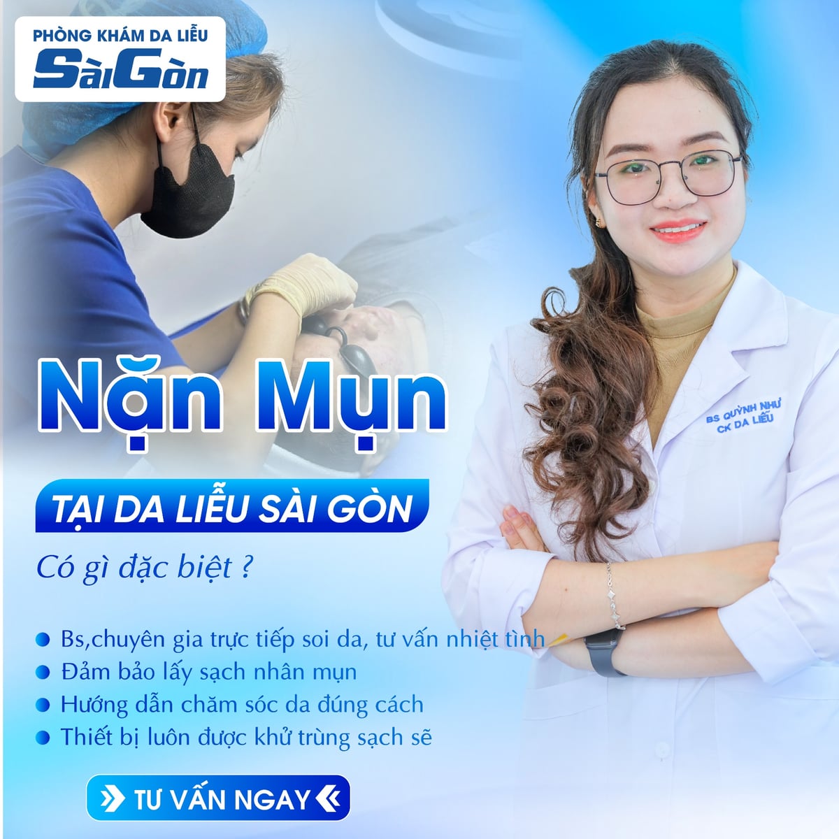 điều trị mụn tại phòng khám da liễu
